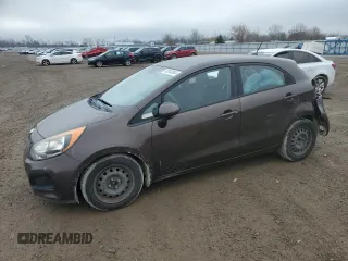 2014 Kia Rio LX with VIN KNADM5A39E6944876, listed as a Copart auction lot 80540954 with 168,561 mi miles and Salvage Title. Bid and sale history available at carsss.com. Image 1.