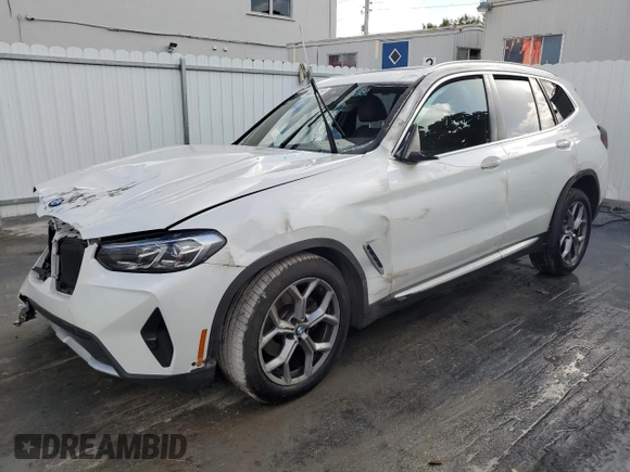 2024 BMW X3 sDrive30i with VIN 5UX43DP09R9V07976, listed as a Copart auction lot 51447545 with Not Provided miles and Salvage Title. Bid and sale history available at DreamBid. Image 1.