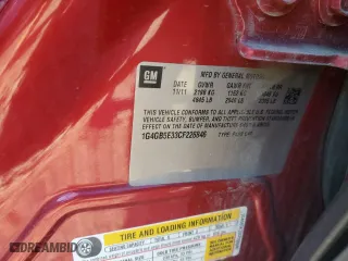 2012 Buick LaCrosse Convenience with VIN 1G4GB5E33CF226846, listed as a Copart auction lot 84783604 with 166,622 mi miles and Salvage Title. Bid and sale history available at carsss.com. Image 12.