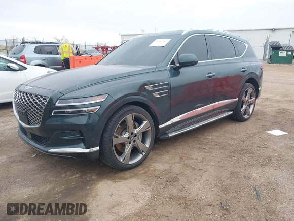2023 Genesis GV80 with VIN KMUHBDSB8PU117571, listed as a IAAI auction lot 41902762 with 37,378 mi miles and . Bid and sale history available at DreamBid. Image 18.