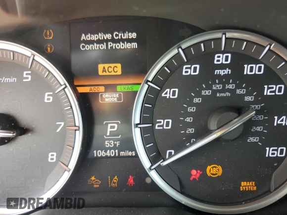 2018 Acura MDX w/Technology Pkg with VIN 5J8YD4H53JL024292, listed as a Copart auction lot 46288175 with 106,401 mi miles and Salvage Title. Bid and sale history available at carsss.com. Image 9.