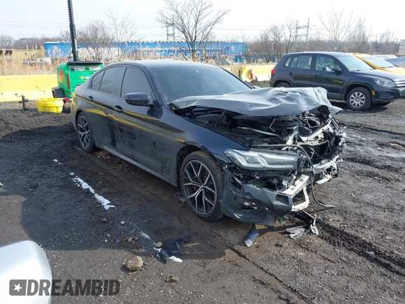2021 BMW 5 Series 540i xDrive with VIN WBA73BJ07MWW98297, listed as a IAAI auction lot 41476777 with 47,693 mi miles and . Bid and sale history available at DreamBid. Image 1.