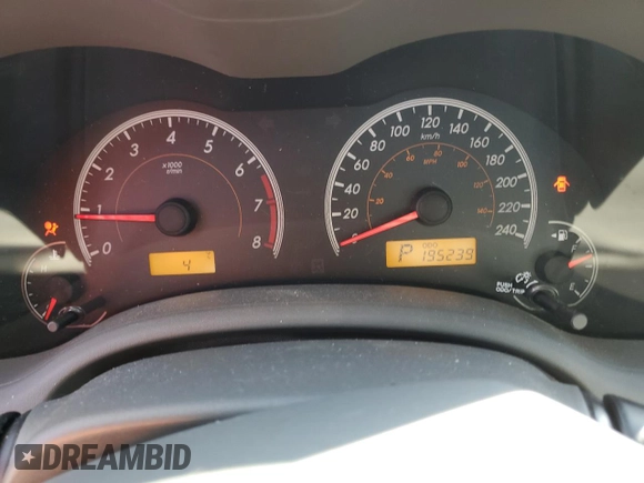 2010 Toyota Corolla with VIN 2T1BU4EE4AC410106, listed as a Copart auction lot 48900225 with 195,239 mi miles and Salvage Title. Bid and sale history available at carsss.com. Image 9.