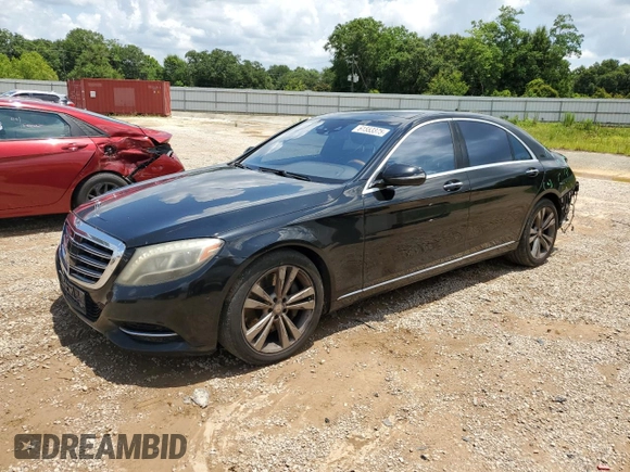 2014 Mercedes-Benz S 550 with VIN WDDUG8FB2EA049356, listed as a Copart auction lot 61553375 with 185,553 mi miles and Salvage title. Bid and sale history available at DreamBid. Image 1.