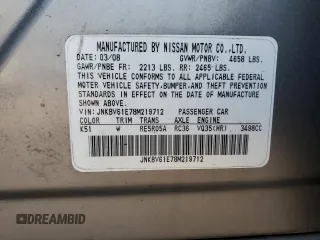 2008 Infiniti G35 Journey with VIN JNKBV61E78M219712, listed as a Copart auction lot 70047674 with 153,072 mi miles and Salvage Title. Bid and sale history available at DreamBid. Image 14.