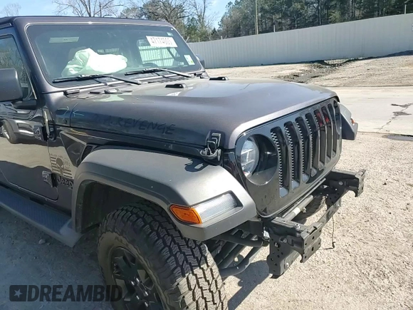 2020 Jeep Wrangler Unlimited Willys z VIN 1C4HJXDN0LW237426, wystawiony jako Copart lot #47174005 z przebiegiem 54 109 mil mil oraz Szkoda całkowita • Salvage title. Historia ofert i sprzedaży dostępna na DreamBid. Obrazek 10.