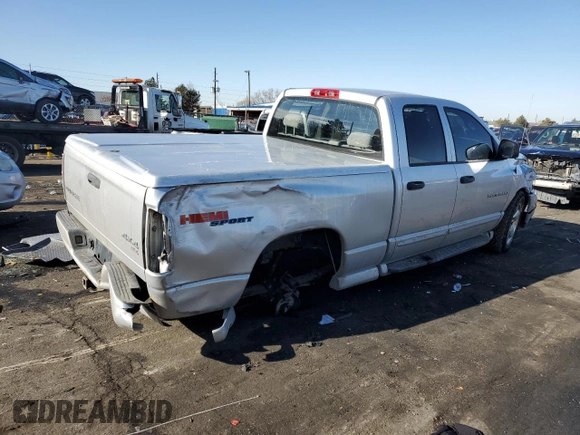 2004 Dodge 1500 SLT with VIN 1D7HU18D94J246779, listed as a Copart auction lot 43258055 with 126,774 mi miles and Salvage Title. Bid and sale history available at carsss.com. Image 3.
