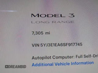 2025 Tesla Model 3 Long Range with VIN 5YJ3E1EA6SF917745, listed as a IAAI auction lot 42533673 with 7,305 mi miles and . Bid and sale history available at DreamBid. Image 15.