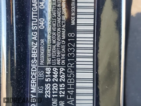 2023 Mercedes-Benz C 300 z VIN W1KAF4HB5PR133218, wystawiony jako Copart lot #56040115 z przebiegiem 31 314 mil mil oraz Szkoda całkowita • Salvage title. Historia ofert i sprzedaży dostępna na DreamBid. Obrazek 12.