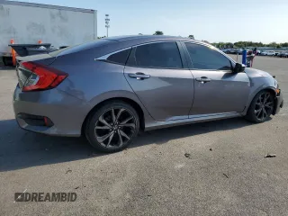2019 Honda Civic Sport with VIN 19XFC2F83KE051352, listed as a Copart auction lot 59097335 with 97,732 mi miles and Salvage title. Bid and sale history available at DreamBid. Image 3.