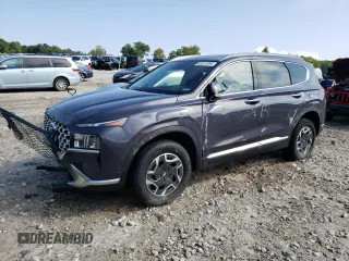 2021 Hyundai Santa Fe Hybrid Blue with VIN KM8S2DA16MU011287, listed as a Copart auction lot 69091994 with 19,884 mi miles and Salvage Title. Bid and sale history available at carsss.com. Image 1.