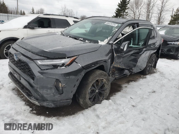 2022 Toyota RAV4 with VIN 2T34WRFV7NW142811, listed as a Copart auction lot 86429724 with 57,244 mi miles and Salvage title. Bid and sale history available at DreamBid. Image 1.