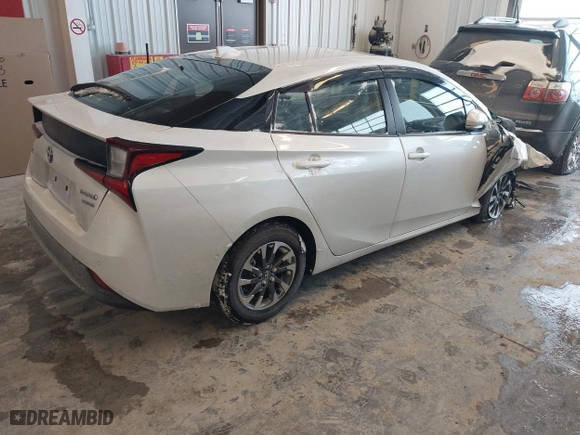 2022 Toyota Prius L Eco with VIN JTDKAMFU6N3189167, listed as a IAAI auction lot 41602874 with 13,416 mi miles. Bid and sale history available at carsss.com. Image 4.