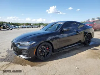 2023 BMW 4 Series 430i xDrive with VIN WBA73AP02PCL47210, listed as a Copart auction lot 72401194 with 27,518 mi miles and Salvage Title. Bid and sale history available at carsss.com. Image 1.