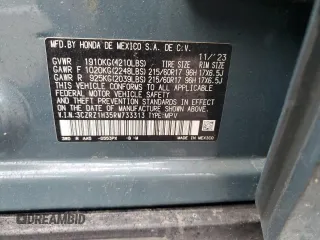 2024 Honda HR-V LX with VIN 3CZRZ1H35RM733313, listed as a Copart auction lot 57573485 with 23,683 mi miles and Salvage title. Bid and sale history available at DreamBid. Image 13.