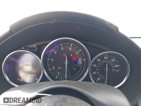 2021 Mazda MX-5 Miata Grand Touring z VIN JM1NDAM75M0450871, wystawiony jako IAAI lot #42060495 z przebiegiem 48 670 mil mil oraz . Historia ofert i sprzedaży dostępna na DreamBid. Obrazek 7.