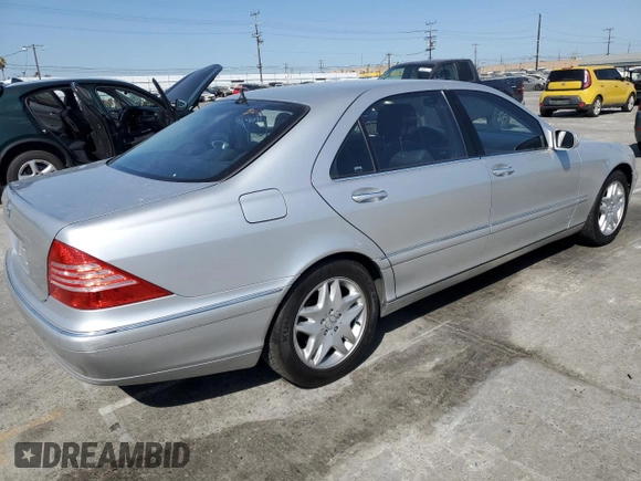 2003 Mercedes-Benz S-Class 4.3L with VIN WDBNG70J73A369311, listed as a Copart auction lot 66428724 with 91,646 mi miles and Clean Title. Bid and sale history available at carsss.com. Image 3.