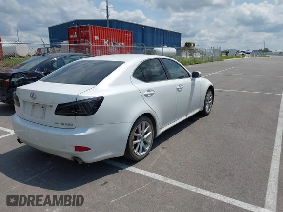 2011 Lexus IS 250 with VIN JTHCF5C26B2035296, listed as a IAAI auction lot 42469561 with 180,609 mi miles and . Bid and sale history available at DreamBid. Image 4.