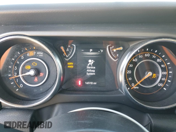 2023 Jeep Wrangler Sport S with VIN 1C4HJXDG5PW623797, listed as a Copart auction lot 66359625 with 16,518 mi miles and Salvage title. Bid and sale history available at DreamBid. Image 9.