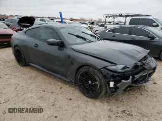 2022 BMW M4 Competition with VIN WBS33AZ00NCK97024, listed as a Copart auction lot 43814685 with 0 mi miles and Salvage Title. Bid and sale history available at carsss.com. Image 4.