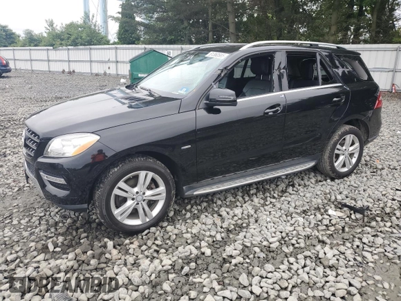 2012 Mercedes-Benz M 350 with VIN 4JGDA5HB8CA033002, listed as a Copart auction lot 61360585 with 105,493 mi miles and Salvage title. Bid and sale history available at DreamBid. Image 1.
