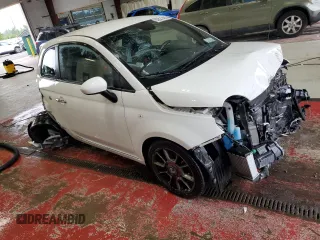 2015 FIAT 500 Abarth with VIN 3C3CFFFHXFT601900, listed as a Copart auction lot 62827495 with 21,274 mi miles and Salvage title. Bid and sale history available at DreamBid. Image 4.