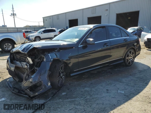 2013 Mercedes-Benz C 250 Sport with VIN WDDGF4HB4DA852223, listed as a Copart auction lot 46757365 with 107,243 mi miles and Salvage title. Bid and sale history available at DreamBid. Image 1.