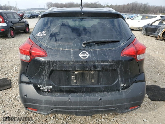 2020 Nissan Kicks SV with VIN 3N1CP5CV1LL527374, listed as a Copart auction lot 43770285 with 107,443 mi miles and Salvage Title. Bid and sale history available at carsss.com. Image 6.
