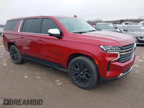 2021 Chevrolet Suburban Premier with VIN 1GNSKFKD7MR223814, listed as a IAAI auction lot 41491296 with 78,739 mi miles and . Bid and sale history available at DreamBid. Image 1.