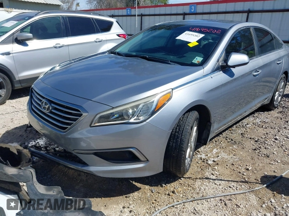 2016 Hyundai Sonata SE with VIN 5NPE24AF8GH413095, listed as a IAAI auction lot 41695202 with 136,175 mi miles and . Bid and sale history available at DreamBid. Image 17.
