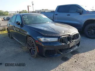2023 BMW 5 Series M550i xDrive with VIN WBA13BK00PCM25440, listed as a IAAI auction lot 41824767 with 16,933 mi miles and . Bid and sale history available at DreamBid. Image 1.