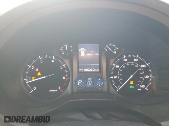 2010 Lexus GX 460 Premium with VIN JTJJM7FX5A5011762, listed as a Copart auction lot 56207715 with 185,360 mi miles and Salvage title. Bid and sale history available at DreamBid. Image 9.
