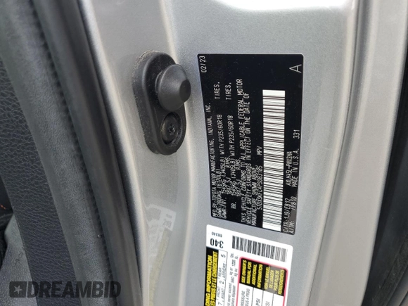 2023 Toyota Sienna XSE with VIN 5TDXSKFC4PS083185, listed as a Copart auction lot 54994115 with 42,860 mi miles and Salvage title. Bid and sale history available at DreamBid. Image 13.