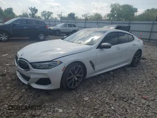 2020 BMW 8 Series M850i z VIN WBAGV8C06LBP48932, wystawiony jako Copart lot #57165015 z przebiegiem 55 731 mil mil oraz Szkoda całkowita • Salvage title. Historia ofert i sprzedaży dostępna na DreamBid. Obrazek 1.