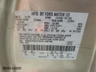 2010 Mercury Mariner Premier with VIN 4M2CN8H78AKJ08798, listed as a Copart auction lot 75897504 with 0 mi miles and Salvage Title. Bid and sale history available at carsss.com. Image 13.