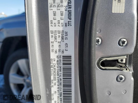 2014 Jeep Patriot Latitude with VIN 1C4NJRFB0ED816593, listed as a Copart auction lot 46106305 with 71,589 mi miles and Non Repairable. Bid and sale history available at carsss.com. Image 13.