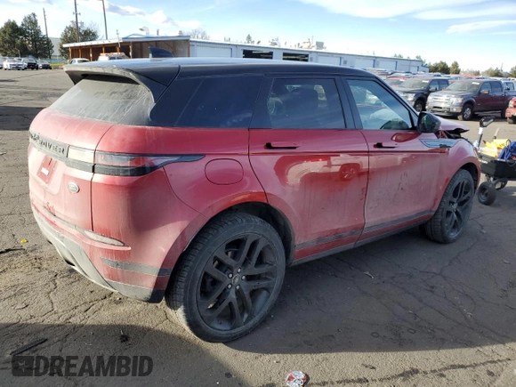 2020 Land Rover Range Rover Evoque SE with VIN SALZP2FX2LH105818, listed as a Copart auction lot 84417104 with 27,829 mi miles and Salvage title. Bid and sale history available at DreamBid. Image 3.