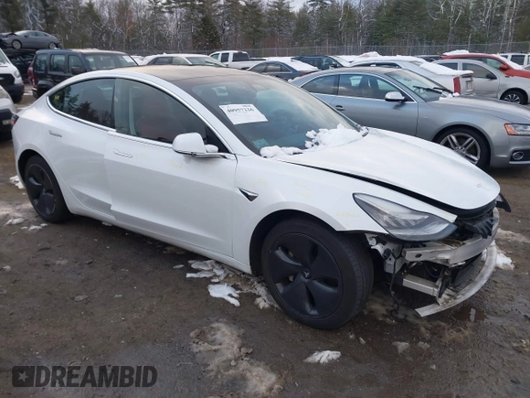 2020 Tesla Model 3 Long Range with VIN 5YJ3E1EB6LF784169, listed as a IAAI auction lot 40957226 with 96,415 mi miles. Bid and sale history available at carsss.com. Image 1.