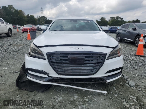2018 Genesis G80 3.8L with VIN KMHGN4JE4JU238537, listed as a Copart auction lot 73044464 with 45,239 mi miles and Salvage Title. Bid and sale history available at carsss.com. Image 5.