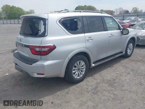 2021 Nissan Armada SV z VIN JN8AY2AD6M9661144, wystawiony jako IAAI lot #41854432 z przebiegiem 91 888 mil mil oraz . Historia ofert i sprzedaży dostępna na DreamBid. Obrazek 4.