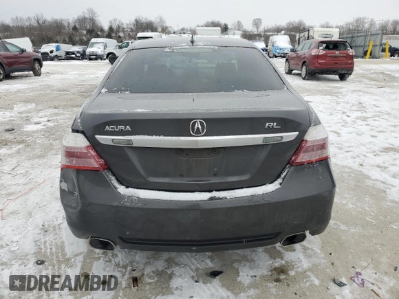 2010 Acura RL Technology with VIN JH4KB2F60AC001805, listed as a Copart auction lot 46323345 with 123,986 mi miles and Salvage Title. Bid and sale history available at DreamBid. Image 6.