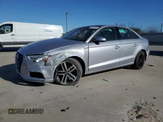 2018 Audi A3 Sedan Premium with VIN WAUAUGFF2J1047486, listed as a Copart auction lot 89321695 with 41,603 mi miles and Salvage Title. Bid and sale history available at carsss.com. Image 1.