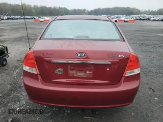 2007 Kia Spectra EX with VIN KNAFE121X75381938, listed as a Copart auction lot 74341004 with 118,890 mi miles and Salvage Title. Bid and sale history available at carsss.com. Image 6.