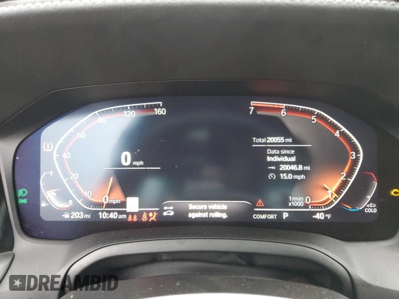 2023 BMW 4 Series 430i xDrive with VIN WBA43AT09PCL18313, listed as a Copart auction lot 45157215 with 20,055 mi miles and Salvage Title. Bid and sale history available at DreamBid. Image 9.