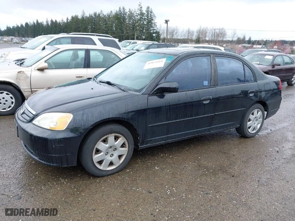 2001 Honda Civic EX with VIN 2HGES26761H598920, listed as a IAAI auction lot 41852164 with 197,463 mi miles. Bid and sale history available at carsss.com. Image 2.