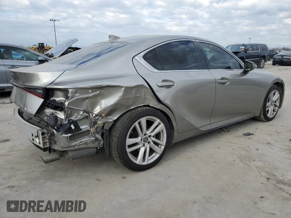 2023 Lexus IS 300 with VIN JTHCA1D29P5125490, listed as a Copart auction lot 86061184 with 42,569 mi miles and Salvage title. Bid and sale history available at DreamBid. Image 3.