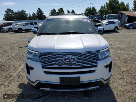 2018 Ford Explorer Platinum with VIN 1FM5K8HT0JGB57111, listed as a Copart auction lot 58837685 with 106,845 mi miles and Salvage title. Bid and sale history available at DreamBid. Image 5.