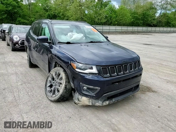 2019 Jeep Compass High Altitude with VIN 3C4NJDCB4KT675458, listed as a Copart auction lot 57132675 with 56,549 mi miles and Salvage title. Bid and sale history available at DreamBid. Image 14.