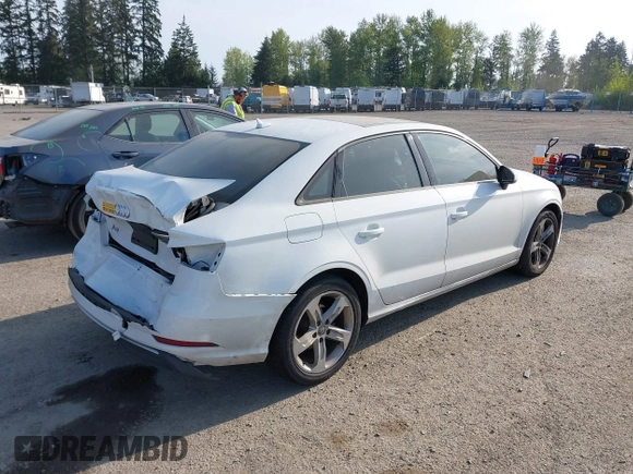 2017 Audi A3 Sedan Premium with VIN WAUAUGFF3H1037902, listed as a IAAI auction lot 42126759 with 155,425 mi miles. Bid and sale history available at carsss.com. Image 4.