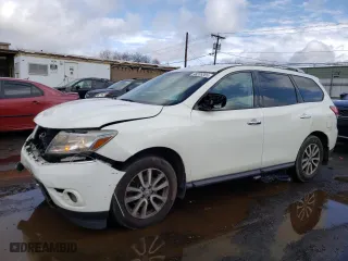 2016 Nissan Pathfinder SV with VIN 5N1AR2MM5GC652782, listed as a Copart auction lot 48289305 with 117,667 mi miles and Salvage Title. Bid and sale history available at carsss.com. Image 1.